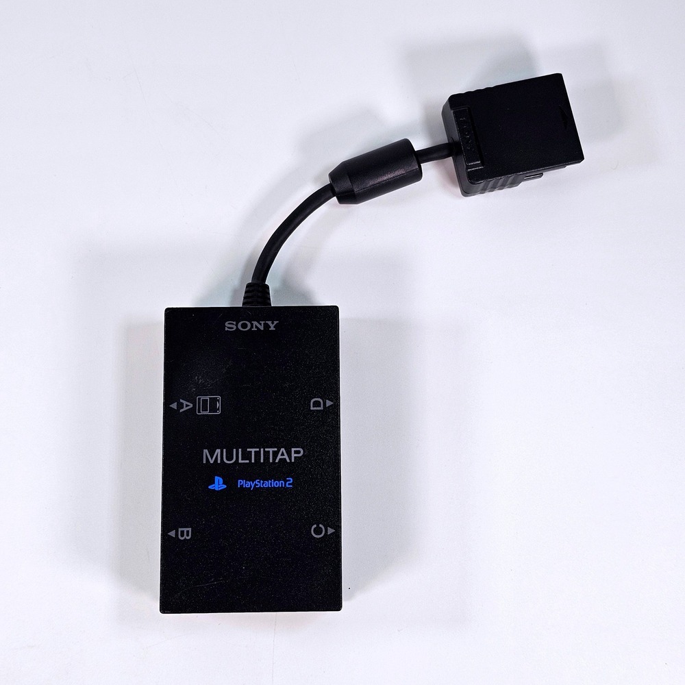 Sony PlayStation 2 Multitap Adapter SCPH-10090 Black 4-Player Controller Hub PS2